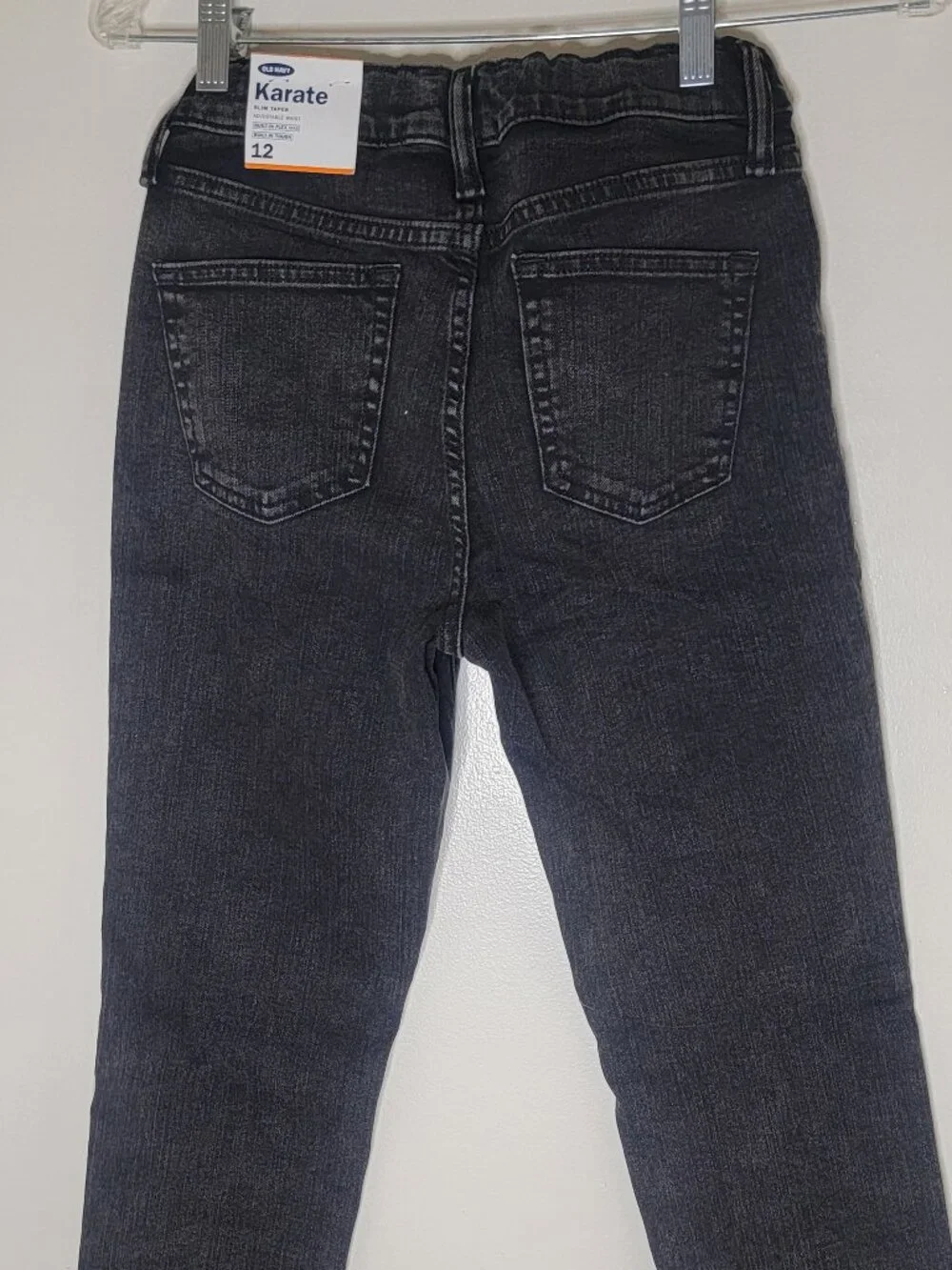 NEW OLD NAVY Karate Slim Taper Built-In Flex Jeans Boys 12 Slim Denim